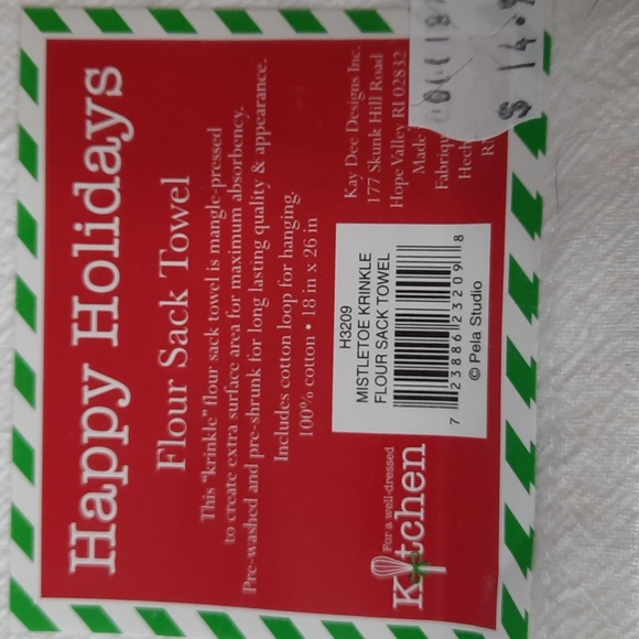 Naughty Is The New Nice Flour Sack Kitchen Dish Hand Towel Christmas Holiday NWT - Picture 8 of 8